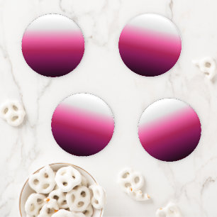 trendy magenta maroon marsala burgundy ombre coaster set