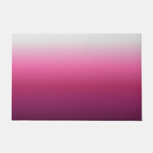 trendy magenta maroon marsala burgundy ombre doormat