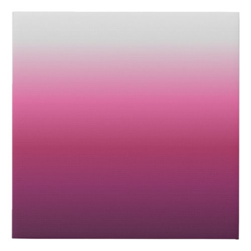trendy magenta maroon marsala burgundy ombre faux canvas print
