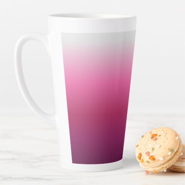 trendy magenta maroon marsala burgundy ombre latte mug (In Situ)