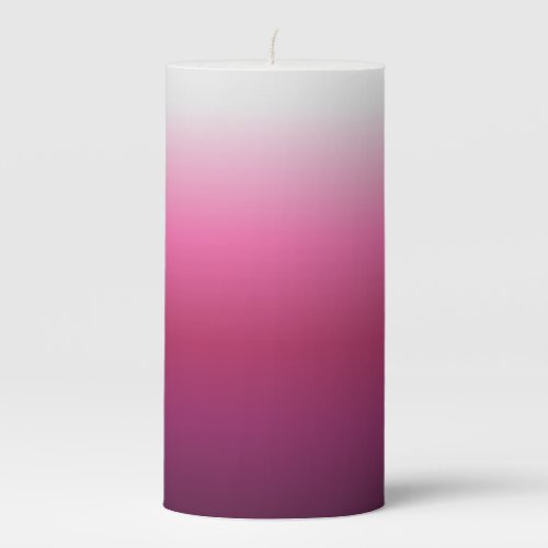 trendy magenta maroon marsala burgundy ombre pillar candle