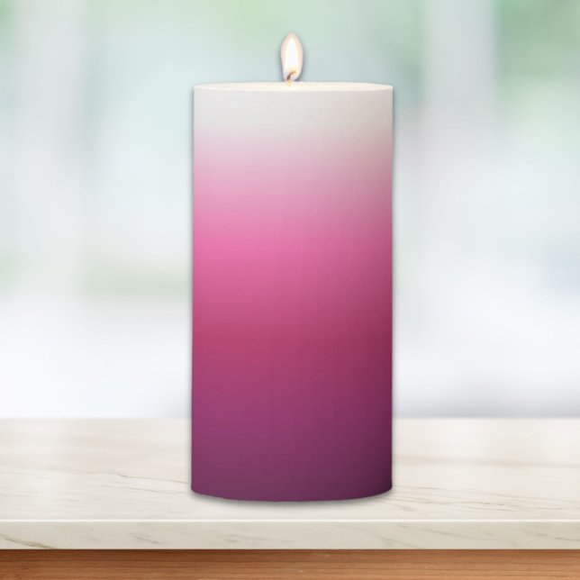 trendy magenta maroon marsala burgundy ombre pillar candle (trendy magenta maroon marsala burgundy ombre pillar candle)