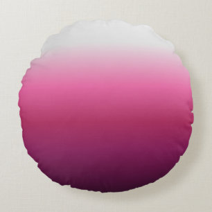 trendy magenta maroon marsala burgundy ombre round pillow
