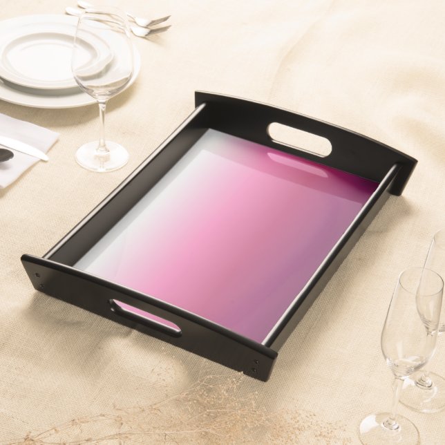 trendy magenta maroon marsala burgundy ombre serving tray (Front)