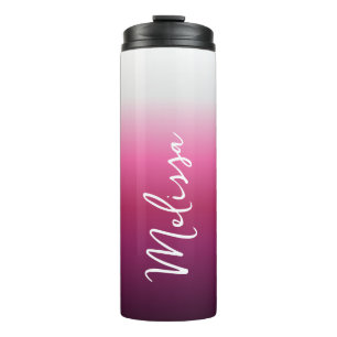trendy magenta maroon marsala burgundy ombre thermal tumbler