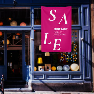 Trendy Magenta SALE Simple Store Business Ads Banner