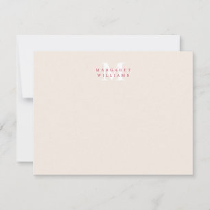 Trendy Magenta Simple Modern Minimalist Note Card