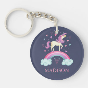 Trendy Magical Rainbow Unicorn Keychain