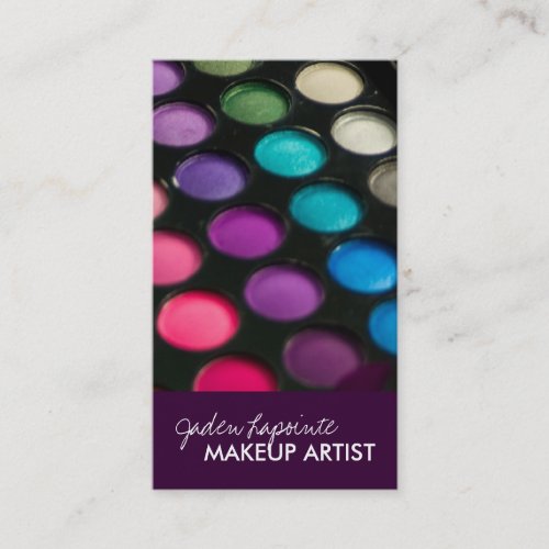 Trendy Makeup Artist Business Cards