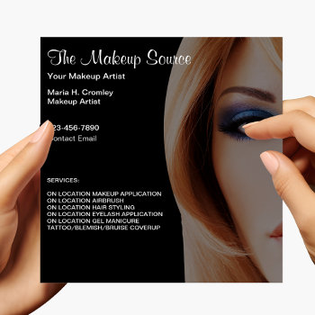Trendy Makeup Artist Business Cards by Luckyturtle at Zazzle