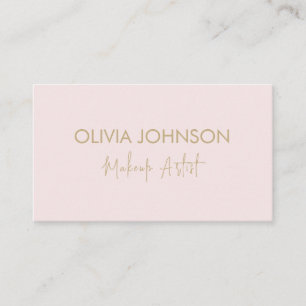 Trendy Makeup Artist Business Cards Blush Pink