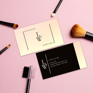 Trendy Makeup Artist Light Colorful Gradient Business Card