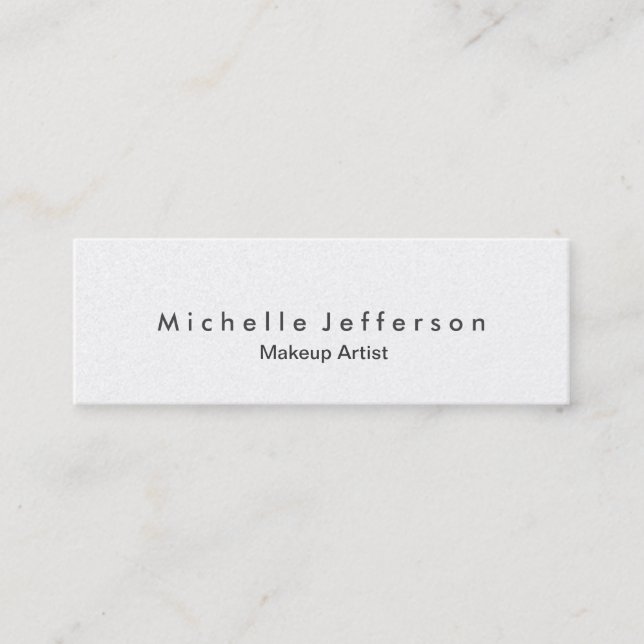Trendy Makeup Artist Stylish Pearl Business Card (Front)