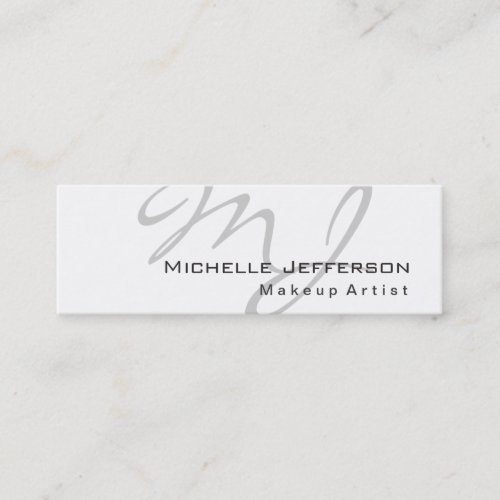 Trendy Makeup Artist White Style Business Card
