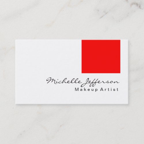 Trendy Makeup Artist White Style Business Card