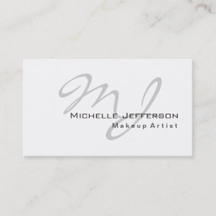 Trendy Makeup Artist White Style Business Card