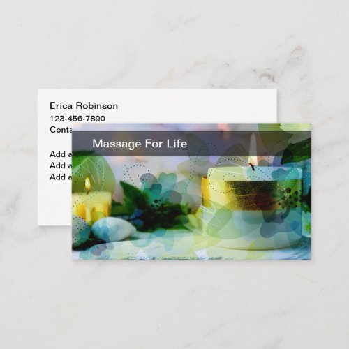 Trendy Massage Beauty Spa Business Cards