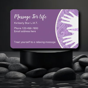 Trendy Massage Therapist Business Card