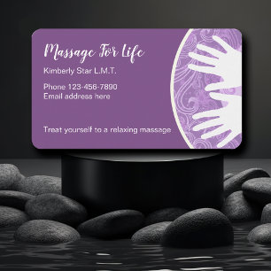 Trendy Massage Therapist Business Card