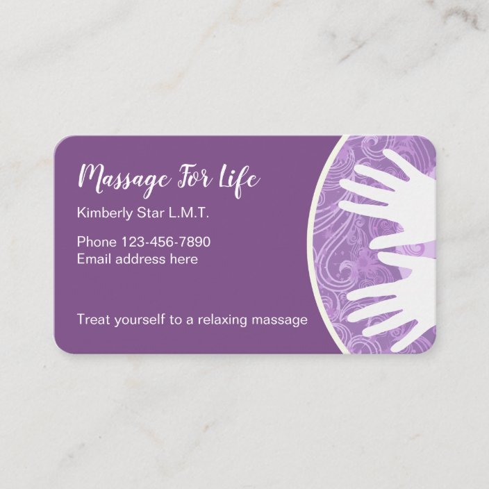 Trendy Massage Therapist Business Card 0628