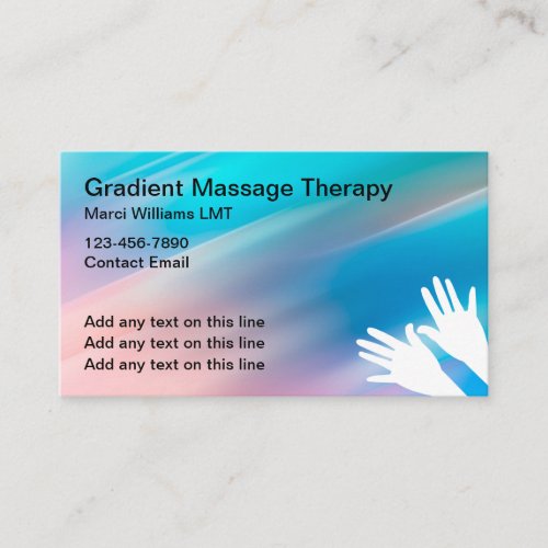 Trendy Massage Therapist Business Cards