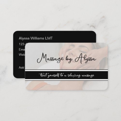 Trendy Massage Therapy Business Cards