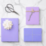 Trendy Mauve Pink Vista Blue Solid Color Trio Wrapping Paper Sheets