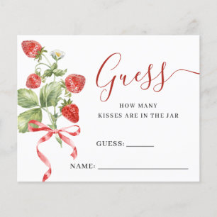 Trendy Meadow Strawberry Guess How Many Game Card Flyer