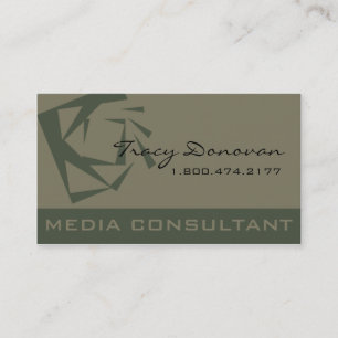 Trendy Media Consultant Designer "Quartz"   moss Business Card