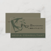 Trendy Media Consultant Designer "Quartz" | moss Business Card (Front/Back)