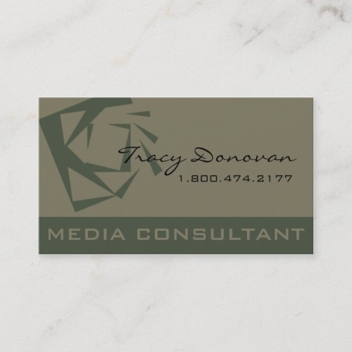 Trendy Media Consultant Designer "Quartz" | moss Business Card