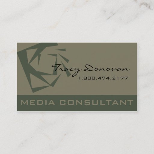 Customizable Trendy Media Consultant Designer "Quartz" | moss Business Card