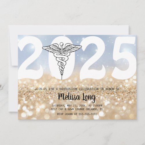 Trendy Medical RN School Graduation Announcement