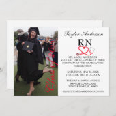 Trendy Medical RN School Graduation Announcement (Front/Back)