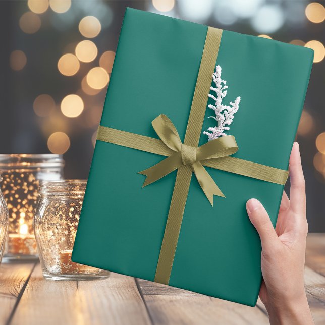 Trendy Medium Bluish Green Wrapping Paper (Creator Uploaded)