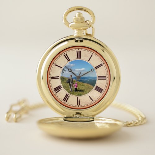 TRENDY MEMORABLE MOMENTS PERSONALIZED PICTURE POCKET WATCH