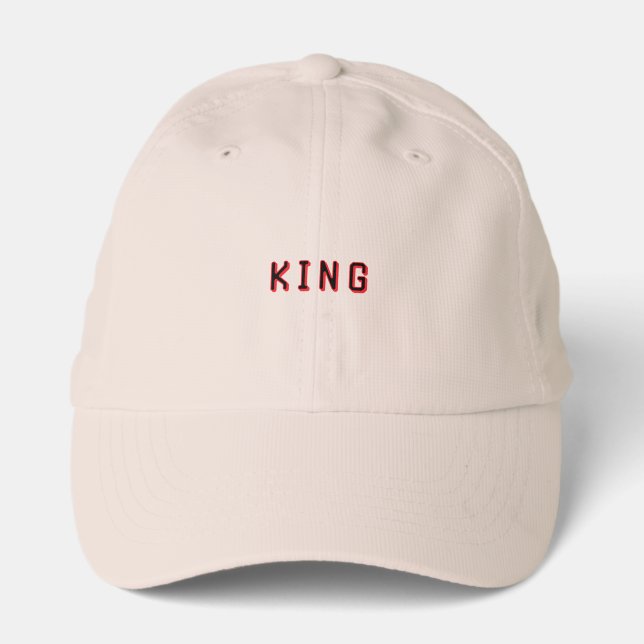 Trendy Men King Trucker Elegant Modern Style Putty Performance Cap (Front)