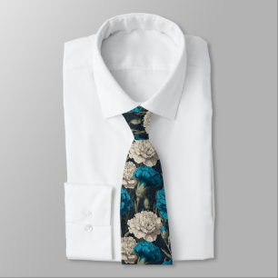 Trendy Mens Accessories Carnation Floral Neck Tie