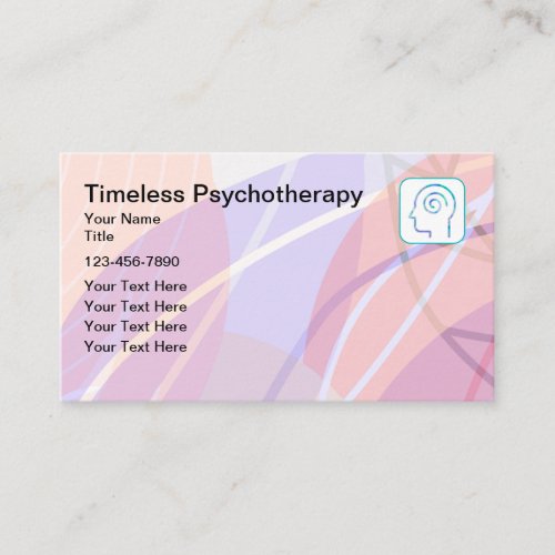 Trendy Mental Health Psychotherapy Business Cards