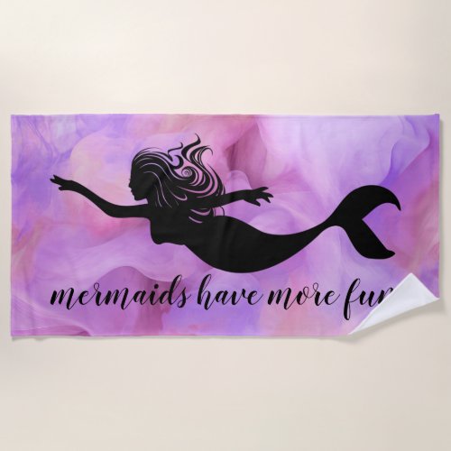 Trendy Mermaid Theme Humorous Beach Towels