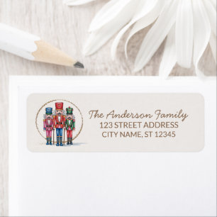 Trendy Merry Christmas Nutcracker Return Address   Label