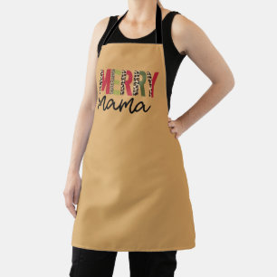 Trendy "Merry Mama" Holiday Christmas Apron