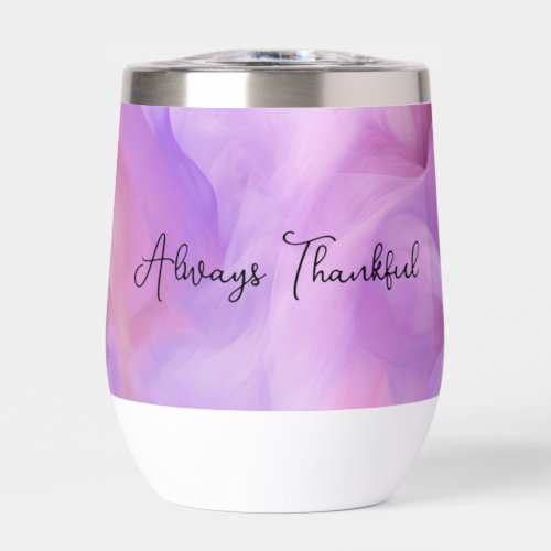 Trendy Message of Thanks Abstract Modern  Thermal Wine Tumbler