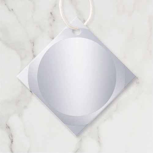 Trendy Metallic Faux Silver Modern Elegant Blank Favor Tags