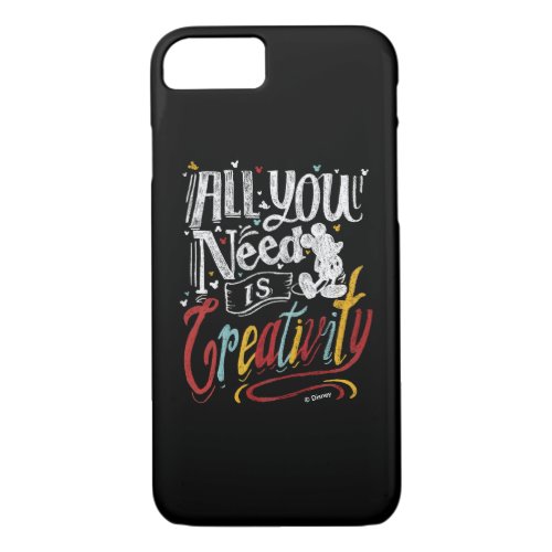 Trendy Mickey  All You Need Is Creativity iPhone 87 Case