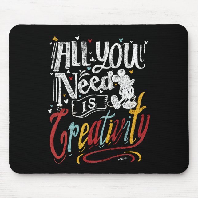 Trendy Mickey | All You Need Is Creativity Mouse Pad (Front)