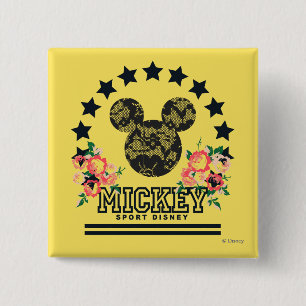 Trendy Mickey Athletic Pinback Button