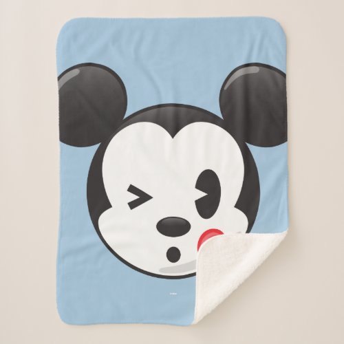 Trendy Mickey  Flirty Emoji Sherpa Blanket