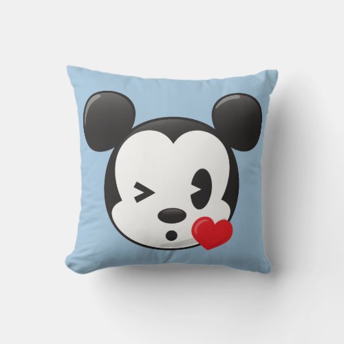 Trendy Mickey  Flirty Emoji Throw Pillow