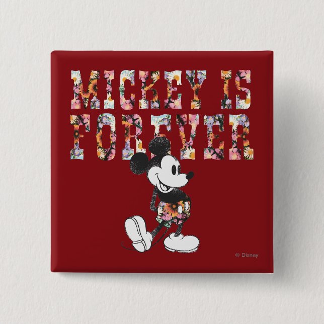 Trendy Mickey | Forever Pinback Button (Front)